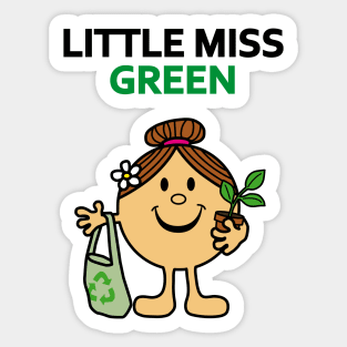 Little Miss Green Sticker